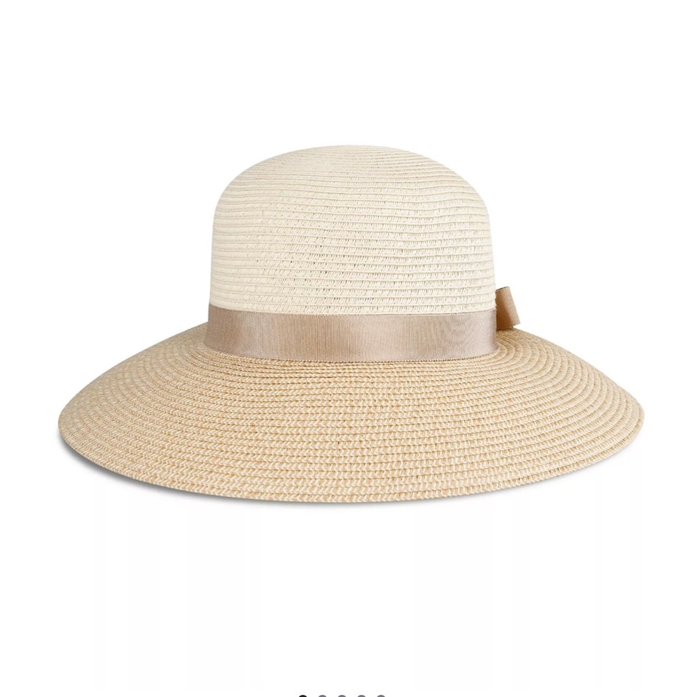 Draper James wide brim straw floppy hat